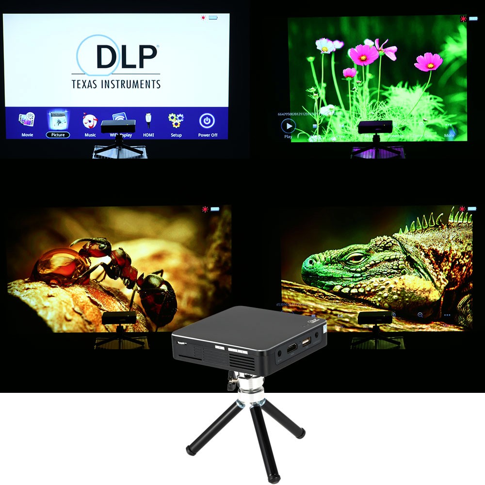 Support 1670 colors DLP 3D projector HDP200 palm proyector for outdoor or home theater