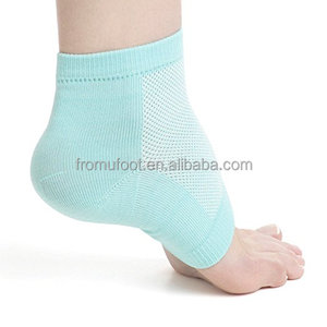 ZRWA16B Plantar fasciitis socks Gel Heel Socks Toe Open Moisturizing Silicone Heel Sleeve for Dry Hard Cracked Skin Spa