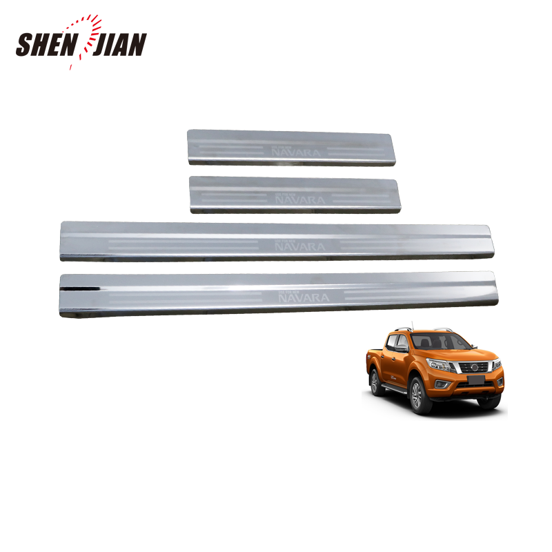4 Piece 2016 ON Protective Stainless Door Sill Covers STX NAVARA NP300