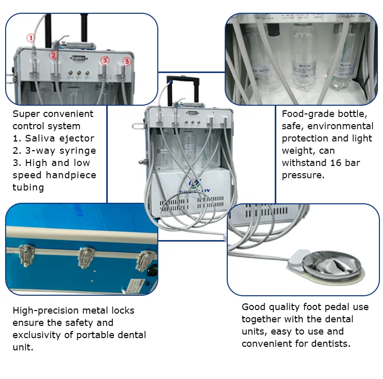 Greeloy Cheap Portable Dental Unit With Compressor