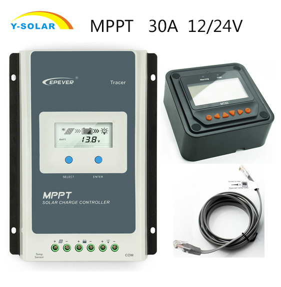 MT50 masse n/égative 4215BN c/âble PC contr/ôleur de panneau solaire Contr/ôleur de charge pour panneau solaire MPPT 12V//24V 40A