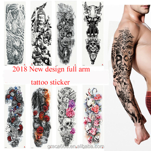 TQB 1-40 New Design Large Size Full Arm Temporary Permanent Tattoo Sticker For Man Sleeve Tattoos
