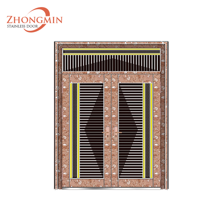 Zhongminการออกแบบใหม่30นิ้วสแตนเลสประตูเข้าหรูหราประตูทางเข้าด้านหน้า