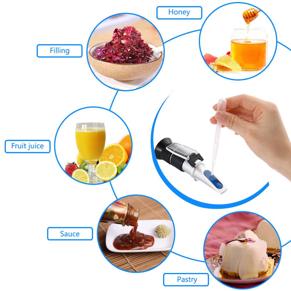 0-90% Brix Meter Refractometer Handheld Sugar Refractometer High Accurate Brix Measurement Meter