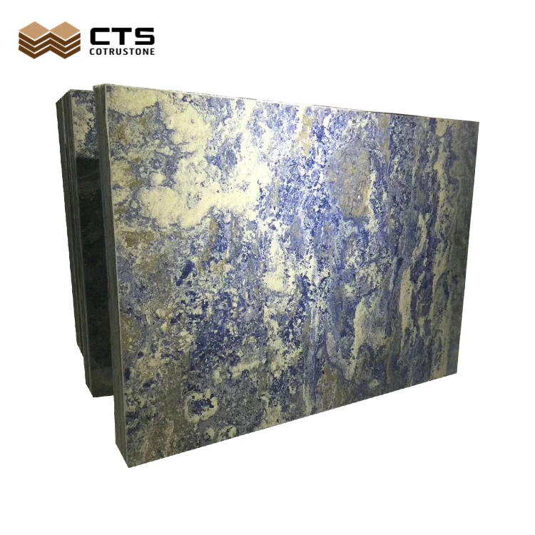 High quality best price polished blue onyx azure ocean marble slab