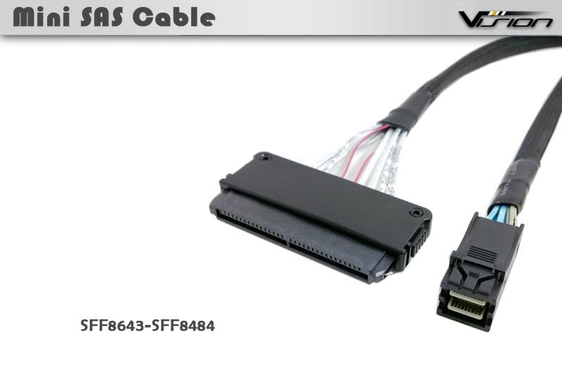 Mini Sas Sff-8643 To 32 Pin Sas Cable, 1m, Up To 12gbps