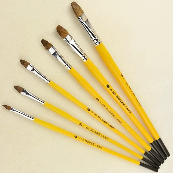 OEM High Quality Artist Oil Painting Gouache Painting Acrylic Painting Weasel Brushes