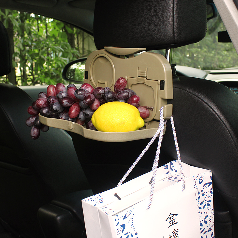 Amazon Car seat back foldable PP cup holder snack hamburg tray car dinning tray