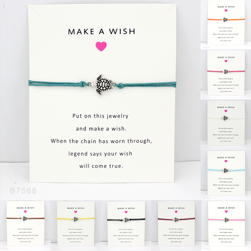 Регулируемые модные браслеты ручной работы с изображением животных зеленой морской черепахи