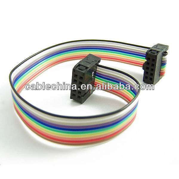 70Cm 2.54MM 10 Pin Usb Asp Isp Jtag Avr Wire 10P Idc Flat Ribbon Data Cable vh