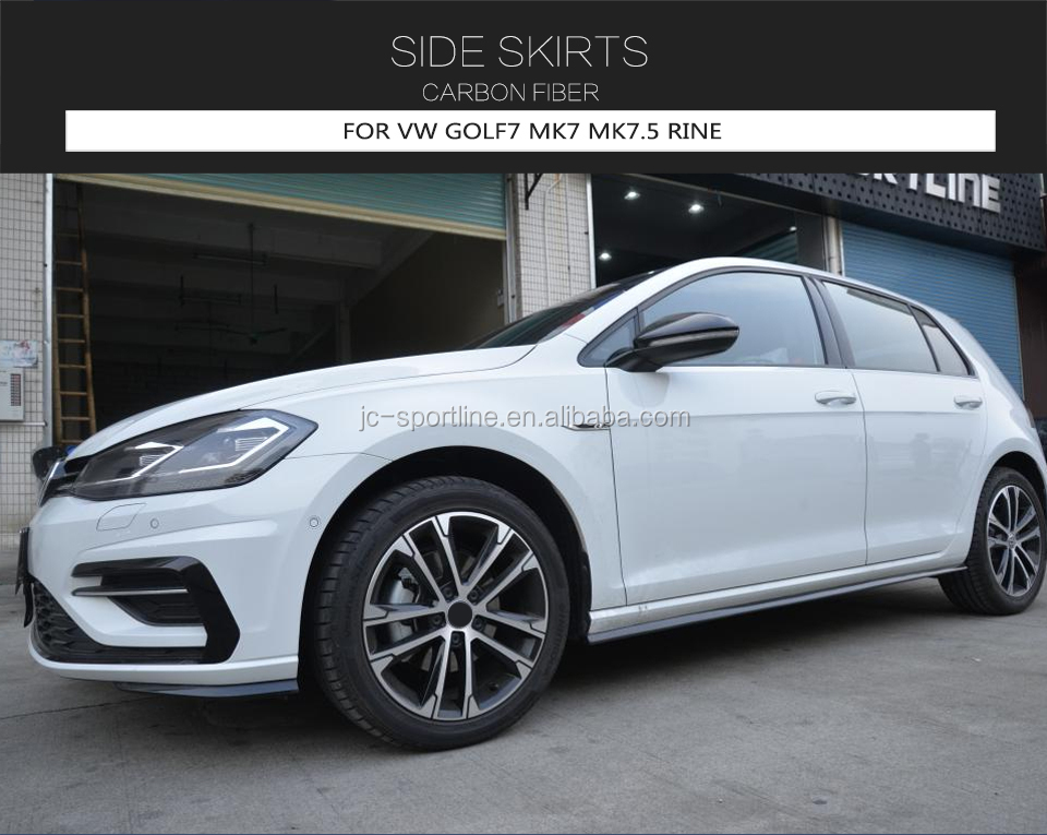 MK7.5 R Carbon Fiber Side Skirts Extension for VW Golf 7.5 R-Line