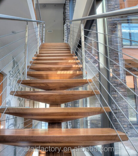Australian Fashion лестницы, твердой древесины лестница, ВОЛОЧИЛЬНЫЕ ограждения, поручни из нержавеющей стали, TS-165