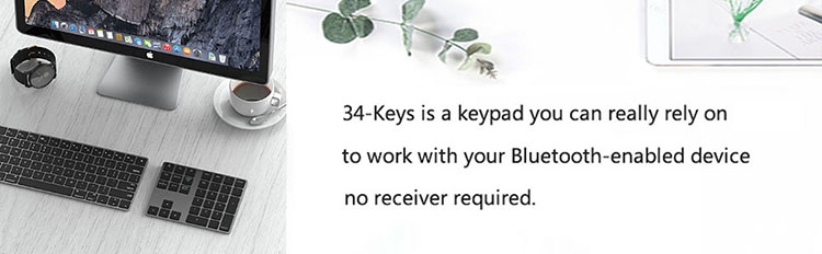 hot selling rechargeable aluminum bluetooth number pad numeric keyboard keypad