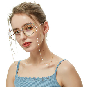 Eyeglasses Parts Sunglasses Cord Eye Glasses Accessories Gold Beads Chain