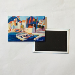 custom prague Tourist souvenir 3D Wood Tinplate metal fridge magnets