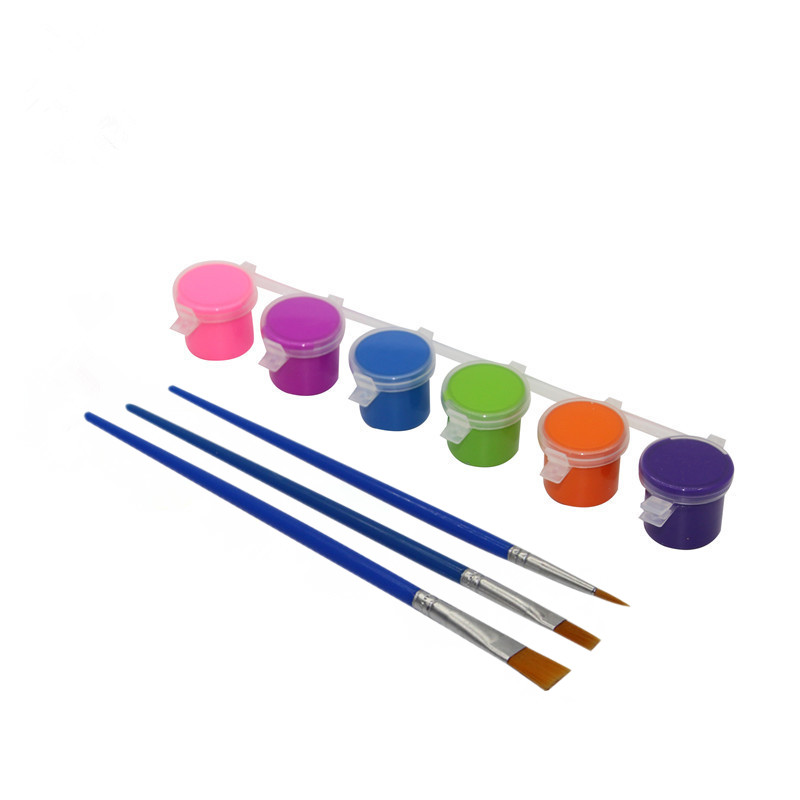 Нетоксичная краска для ткани «сделай сам» разных цветов с нейлоновыми кистями