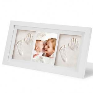 clay handprint and footprint frame