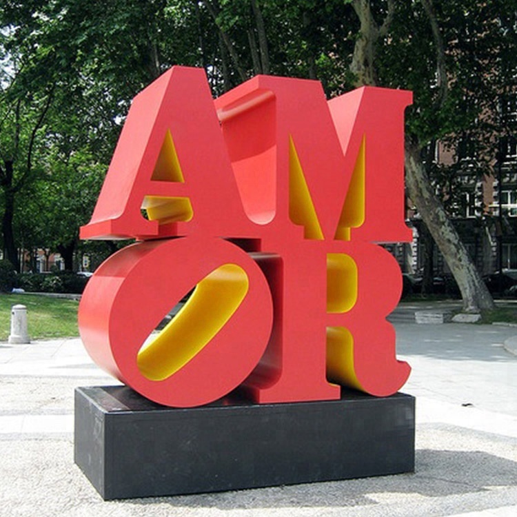 New Red Resin Robert Indiana Love Word Art Decor Sculpture Valentine Gift