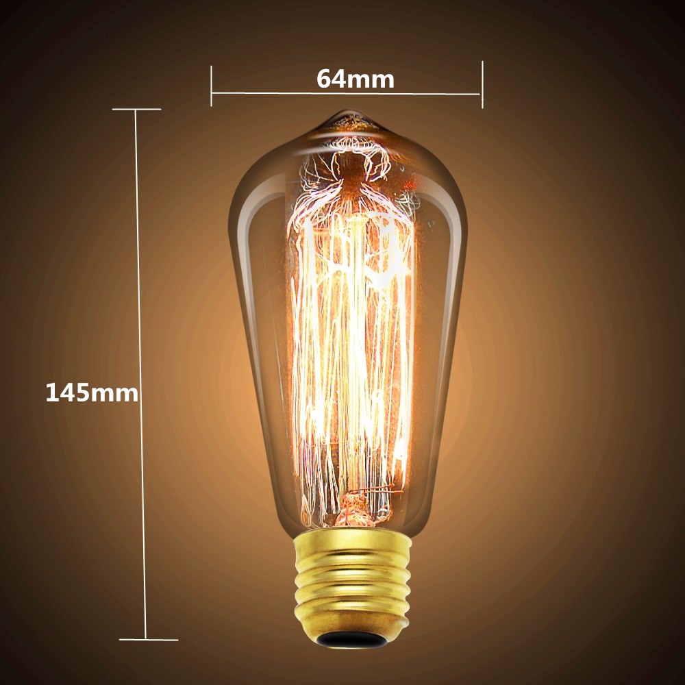 ST64 Edison 60W Retro Bulbs - Vintage Squirrel Cage Filament
