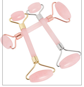 2019 Hot Selling High Quality Royal Rouleau De Massage Face Eye Facial Rose Quartz Jade Roller