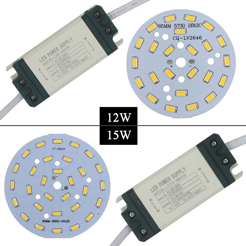 SMD5730 Chip a diodi emettitori di luce + alimentatore LED con guscio in plastica per plafoniera a LED