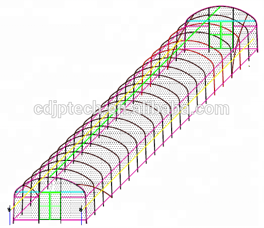Недорогая туннельная теплица JP для клубники