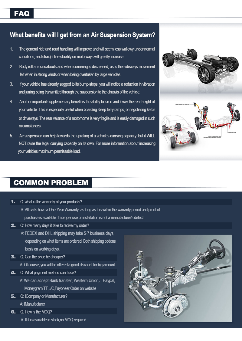 Подвес 3W5616001B 3W5616001 воздуха зада SWSD для Volkswagen Phaeton & Bentley