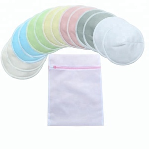 Contoured Reusable Bamboo Breast Nursing Pads For Mum Washable Waterproof Pregnant 14cm 12cm 10cm Bamboo Fabric 3 layers