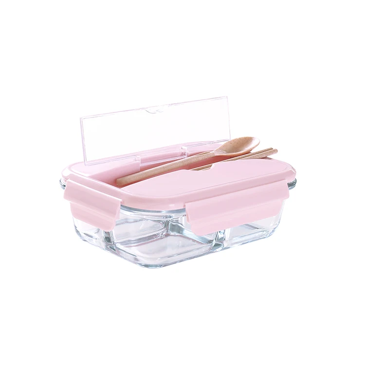 Unbreakable Microwave Bento Glass Lunch Box Set With Compartment