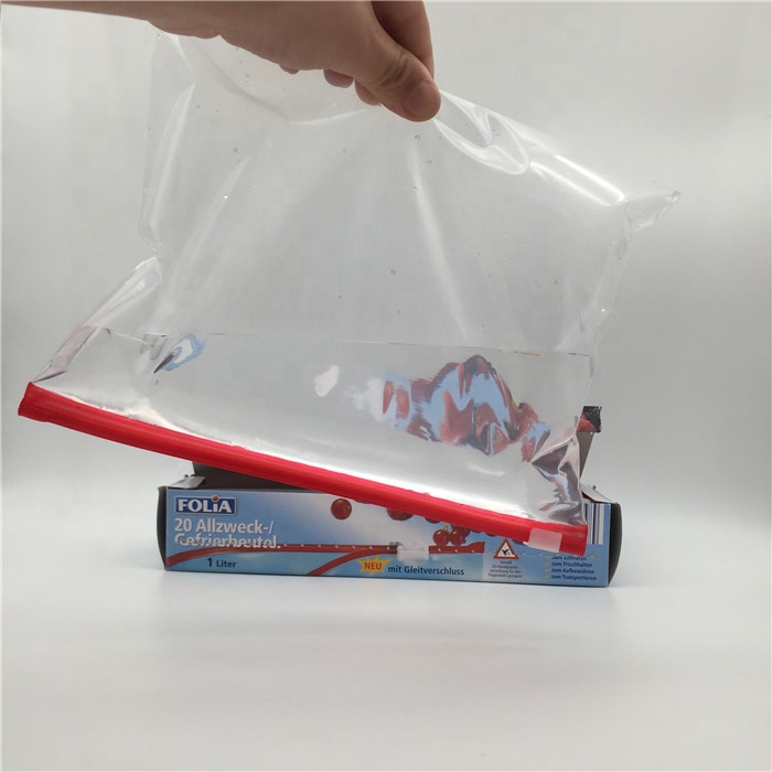 ECO FRIENDLY 3 Mil Clothing Zip Custom Child Proof Clear PE Slider Zipper Bag