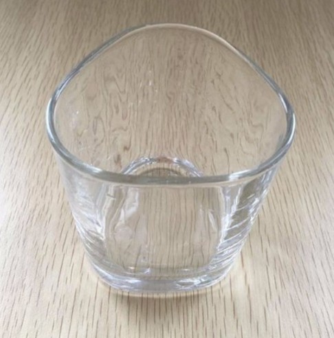 Triangle Square Shape Drinking Glasses Clear Glass Cups 300ml Whiskey Glasses