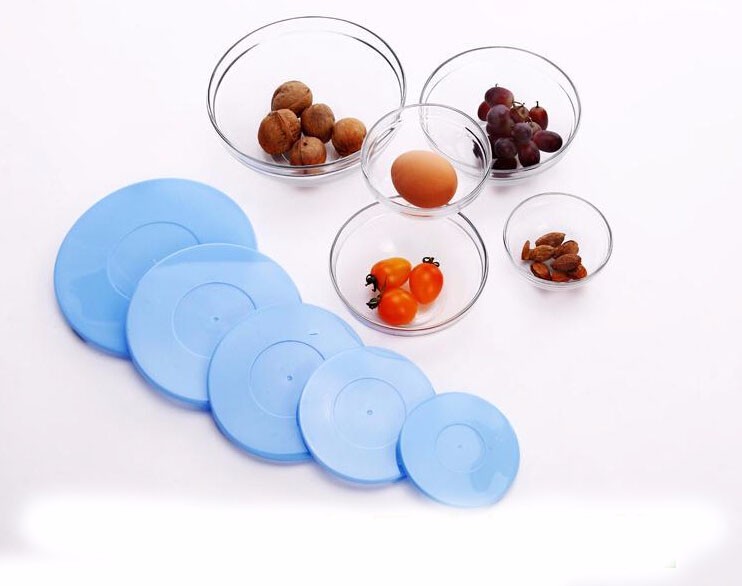 Haonai popular fancy 5pcs glass bowl set