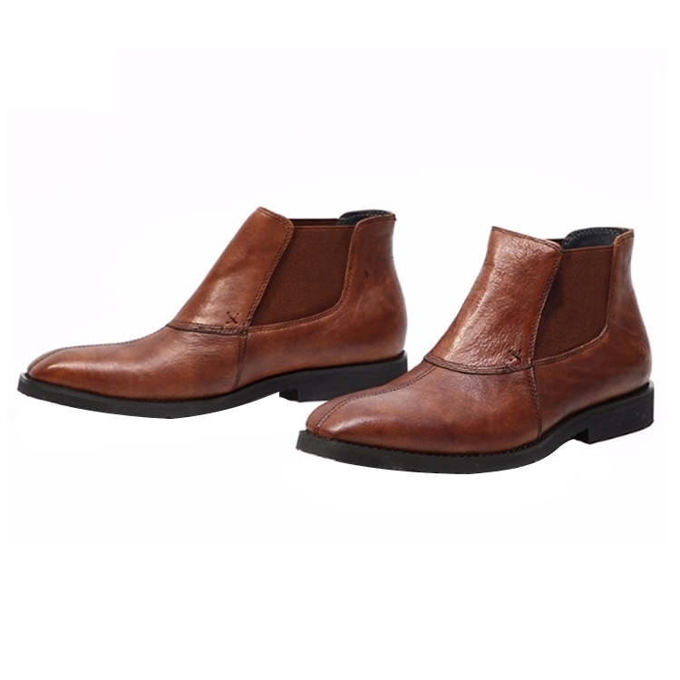 Оптовая продажа, высококачественные ботинки из натуральной кожи, зимние мужские повседневные ботинки челси на заказ