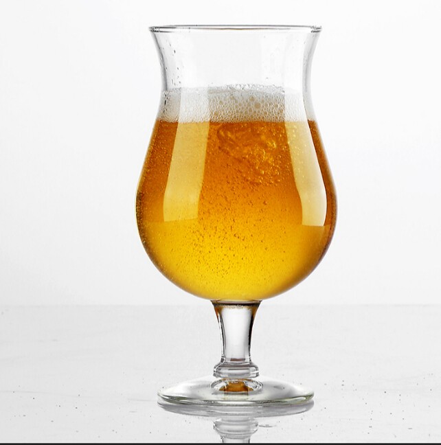 340 ml lead free crystal tulip shape wine glass