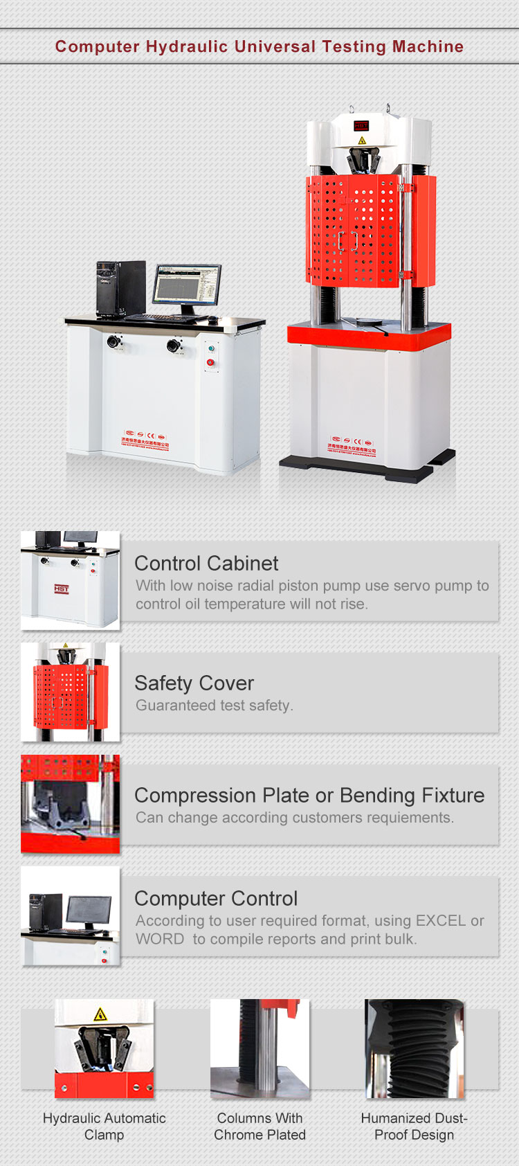 WEW-1000D 100ton 1000kn Máy Tính Hiển Thị Vật Liệu Thủy Lực Phổ Kéo Thiết Bị Kiểm Tra