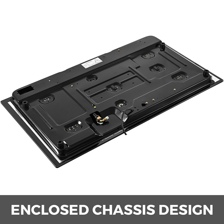 91.5cm 5 gas burner tempered glass panel auto ignition gas stove