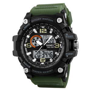 New Skmei 1283 Hot mens jeans colors Dual time watch waterproof jam tangan sports digital watch