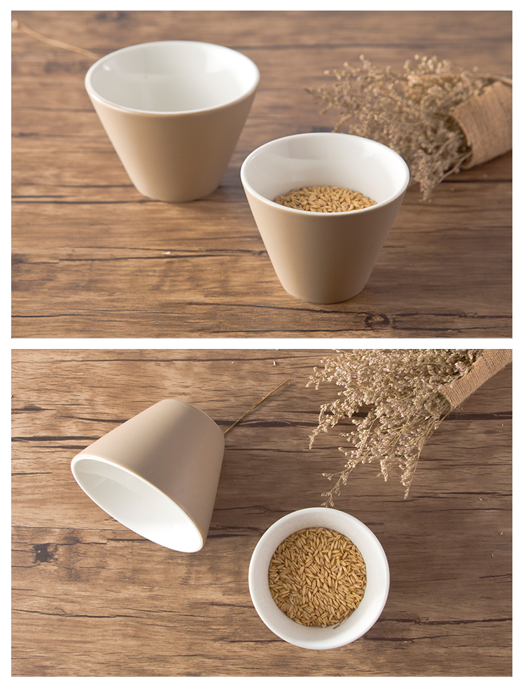 Wholesale Bulk Customized Small Ceramic Brown Serving Bowl Set