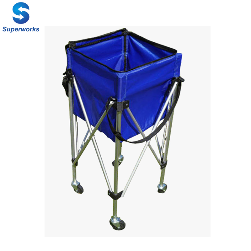 Складная переноска для теннисных мячей с портативной тележкой для теннисных мячей