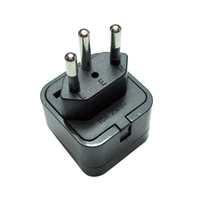 欧盟至瑞士旅行插头 3 针瑞士交流电源插头德国至瑞士适配器插头与