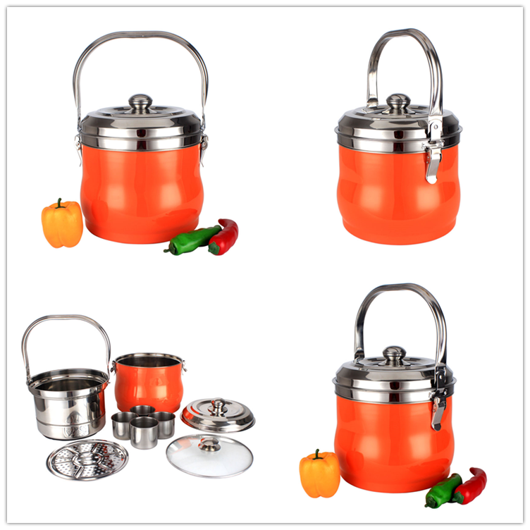 Portable wholesale professional free fire re-cooking pot for camping use