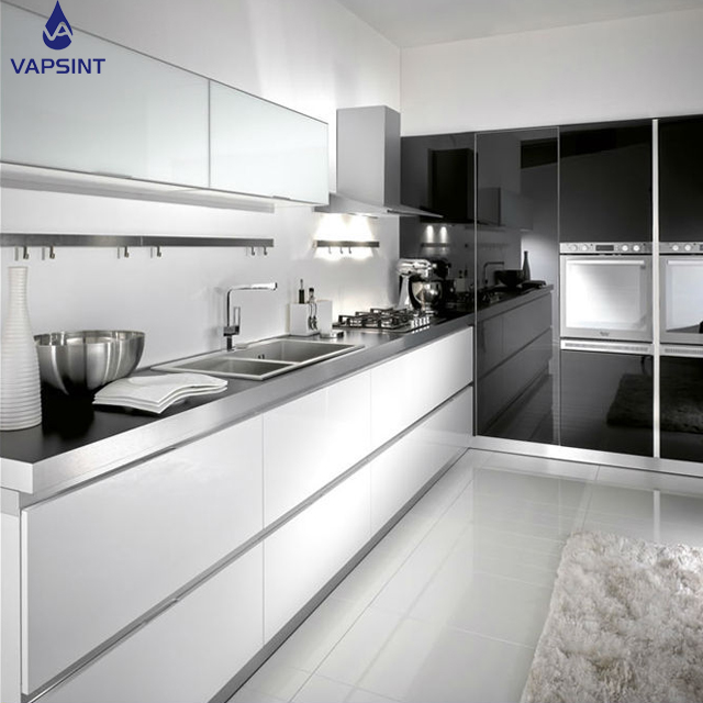 High gloss lacquer modular kitchen furniture for sale