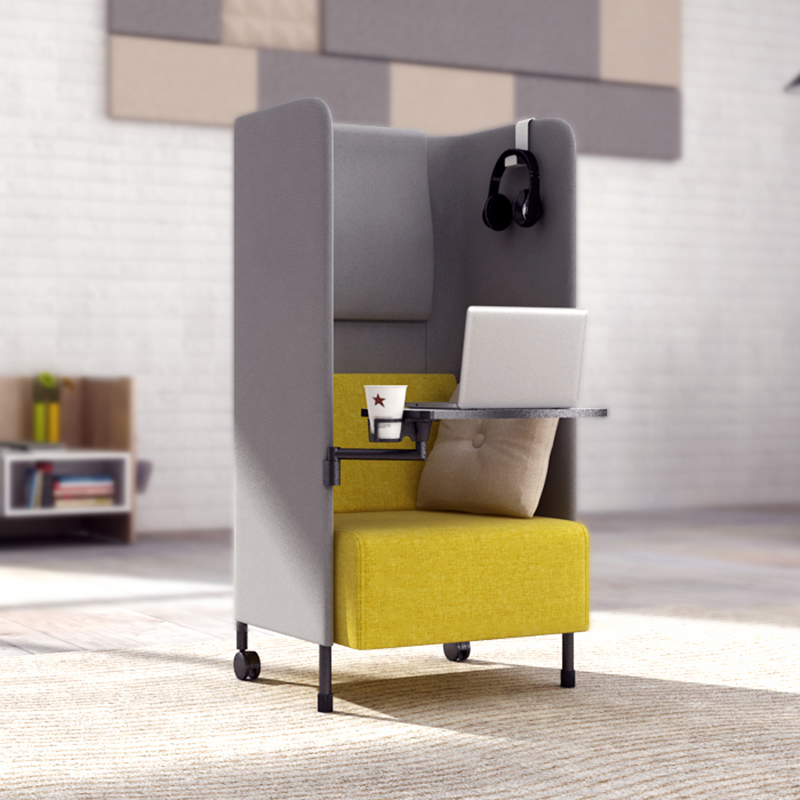 Подвижные офисные подставки с экраном для акустической перегородки