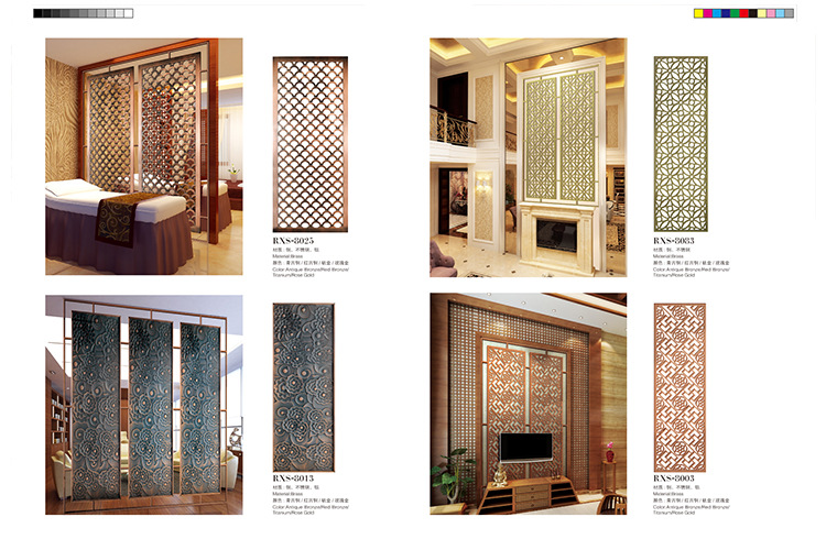 Foshan Ferosteel Stainless Steel Home Room Divider 304 Metal Screen Partition