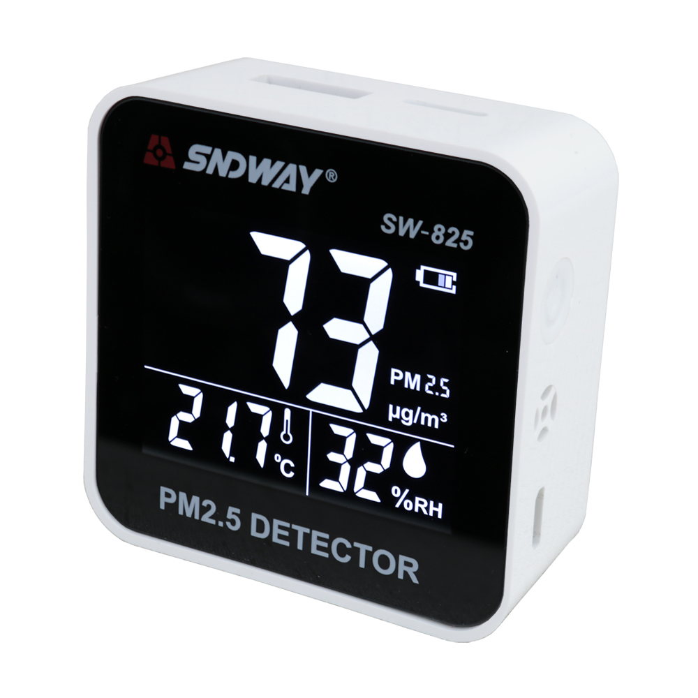 SNDWAY SW-825 Máy Kiểm Tra Ô Nhiễm Máy Theo Dõi Chất Lượng Không Khí Trong Nhà/Máy Dò Không Khí Pm 2.5