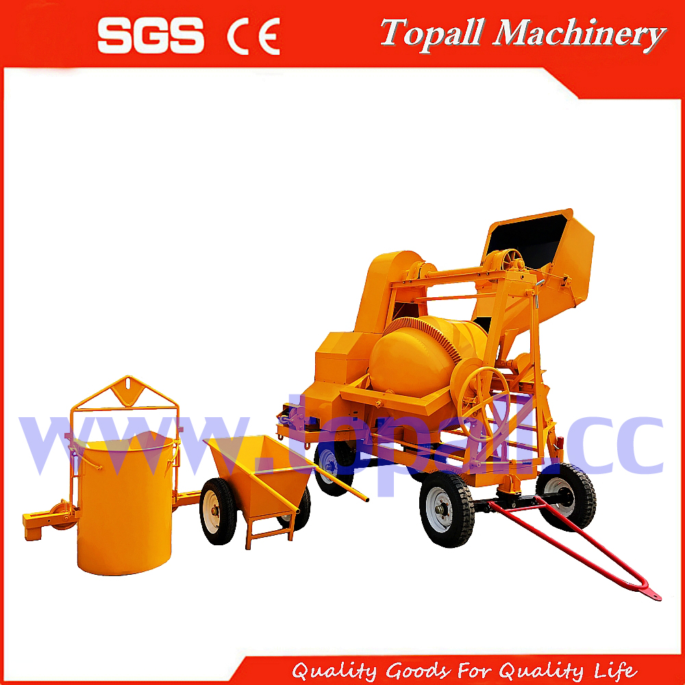 Topall Manufacturing Self-loading Concrete Mixer with Winch or Elevator
