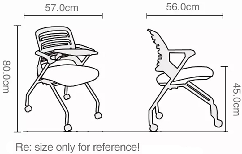 Stackable Conference Room Chairs with Wheels and Paddle Ergonomic Mesh Back Office Desk folding chair