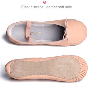 JW China manufacturer professional girls dance shoes leather ballet shoes