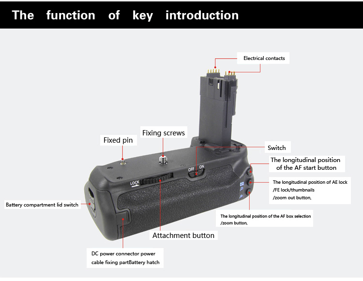 Description Picture 5 of itemBG-E14 Multi-Power Battery Pack for Canon EOS 70D 80D 90D Battery Grip