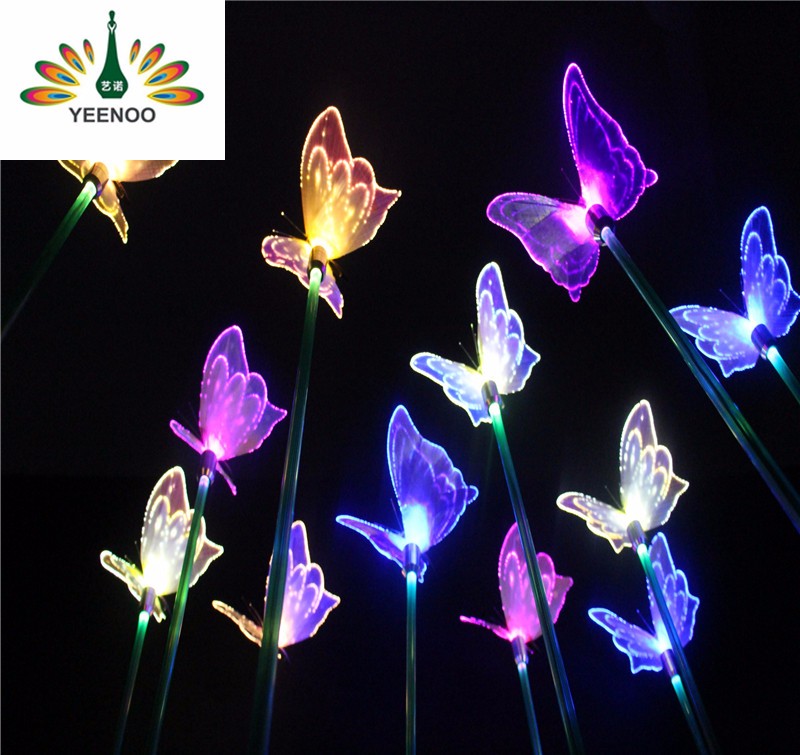 Multi-color led butterfly holiday outdoor decorative light